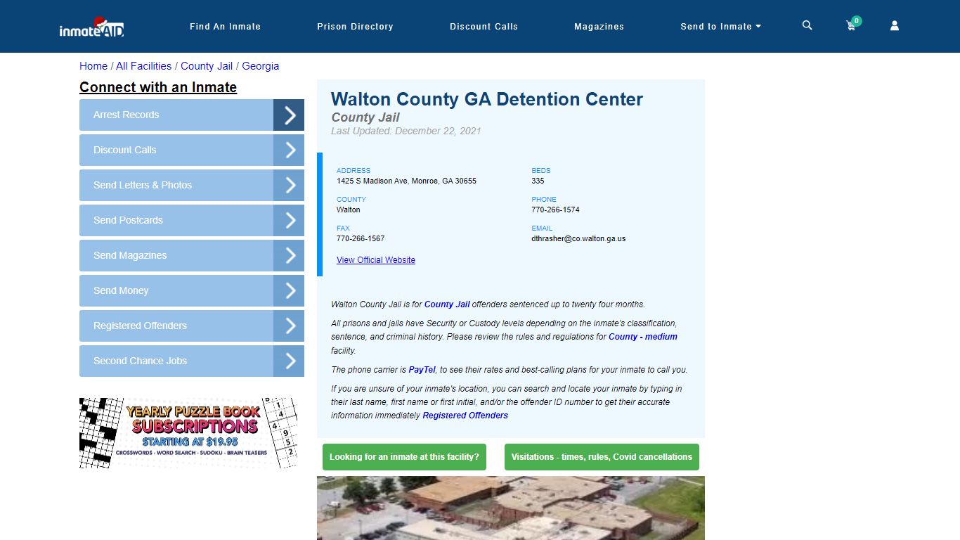 Walton County GA Detention Center - Inmate Locator - Monroe, GA